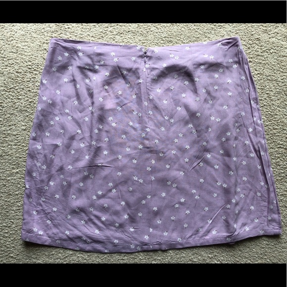 Aeropostale Lavender Purple Button Floral Skirt Button Down A Line Sz XS - Picture 6 of 7
